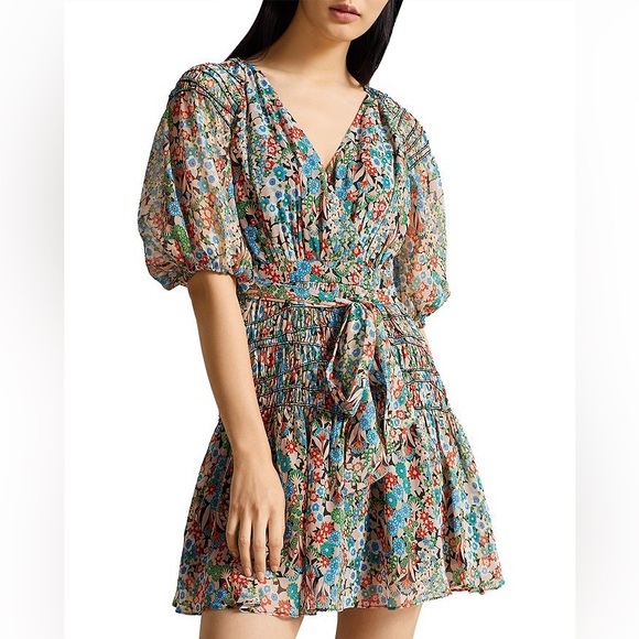Ted Baker Dresses & Skirts - Ted Baker Tiania Smock Panel Floral Mini Dress NWT